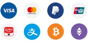 AsiaBC: We accept payment by visa, mastercard, alipay, paypal, bitcoin, Ethereum